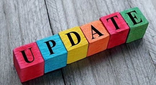 "Update" - Symbolbild Bunte Bauklötze die das Wort Update buchstabieren.