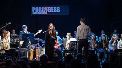 Auftritt der Schüler:innen der "BORG.big.band" im Jazzclub Porgy & Bess