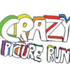 Logo eines Bildersuchlauf-Spiels Schriftzug bunt crazy picture run