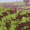 Videostill vom einem Selbst programmierten Spiel im Stil von Minecraft