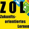 Logo Zukunftsorientiertes Lernen schwarze Schrift und bunte Teile von Symbolen der 17 Zielen für Nachhaltige Entwicklung