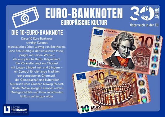 Banknoten-Plakat Kultur 10 Euro