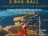 Blaues Plakat mit einer leuchtenden Europakarte und einem Tanzpaar. Schriftzug 2.BHS-Ball Congress Center Baden. Einlass: 19 Uhr Eröffnung 20 Uhr Fr. 23.05.2025 Reuropa Recap the years