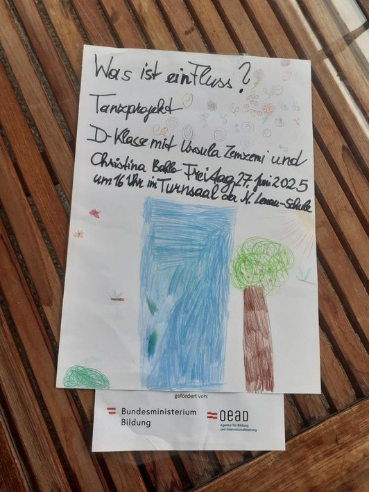 Selbstentworfener Flyer der Kinder