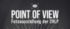 Plakat schwarz weiss mit Schriftzug Point of View Fotoausstellung