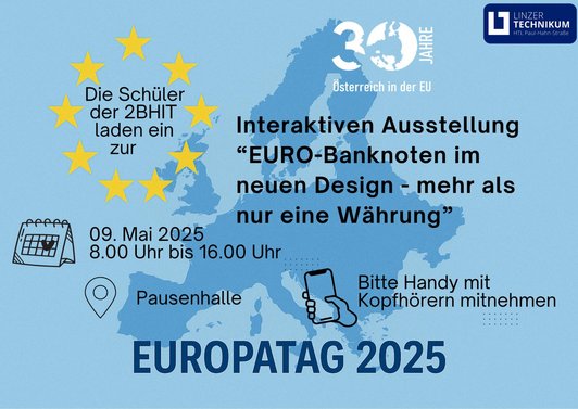 Ausstellungsplakat für den Europatag am 09.05.2025