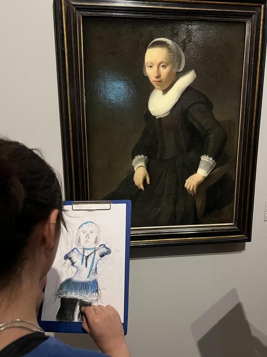 Malen in der Gemäldegalerie